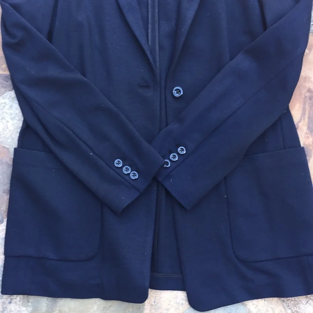 Banana Republic Navy blue jacket blazer stretch L - Picture 2 of 8